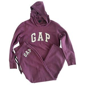 GAP Purple Women's Logo Hoodie & Jogger Sweatpants Set Size S